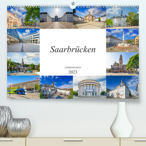 Saarbrücken Impressionen (Premium, hochwertiger DIN A2 Wandkalender 2023, Kunstdruck in Hochglanz) von Meutzner,  Dirk