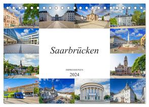 Saarbrücken Impressionen (Tischkalender 2024 DIN A5 quer), CALVENDO Monatskalender von Meutzner,  Dirk
