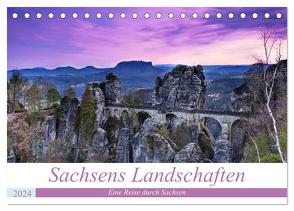 Sachsens Landschaften (Tischkalender 2024 DIN A5 quer), CALVENDO Monatskalender von Koch Fotografie,  Mario