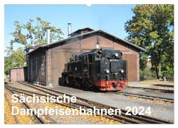 Sächsische Dampfeisenbahnen 2024 (Wandkalender 2024 DIN A2 quer), CALVENDO Monatskalender von Pfetzing,  Markus