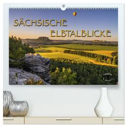 Sächsische Elbtalblicke (hochwertiger Premium Wandkalender 2024 DIN A2 quer), Kunstdruck in Hochglanz von Jentzsch,  Norbert