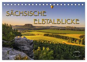 Sächsische Elbtalblicke (Tischkalender 2024 DIN A5 quer), CALVENDO Monatskalender von Jentzsch,  Norbert