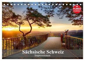 Sächsische Schweiz – Impressionen (Tischkalender 2024 DIN A5 quer), CALVENDO Monatskalender von Meutzner,  Dirk