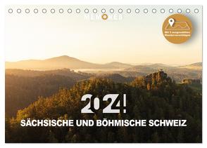 Sächsische und Böhmische Schweiz (Tischkalender 2024 DIN A5 quer), CALVENDO Monatskalender von Bisanz,  Benjamin