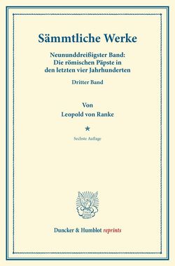 Sämmtliche Werke. von Ranke,  Leopold Von