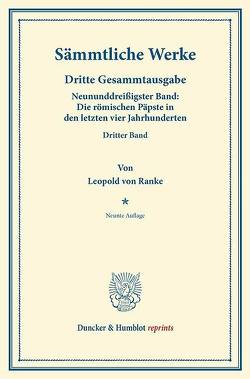 Sämmtliche Werke. von Ranke,  Leopold Von