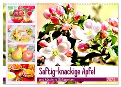 Saftig-knackige Äpfel und köstliche Süßspeisen (Wandkalender 2024 DIN A3 quer), CALVENDO Monatskalender von Hurley,  Rose