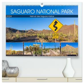 SAGUARO NATIONAL PARK Heimat des Saguaro-Kaktus (hochwertiger Premium Wandkalender 2024 DIN A2 quer), Kunstdruck in Hochglanz von Viola,  Melanie