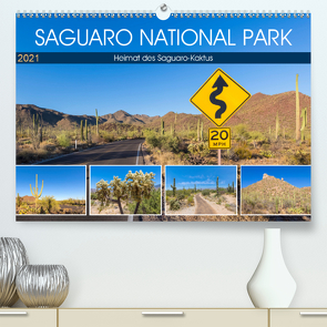 SAGUARO NATIONAL PARK Heimat des Saguaro-Kaktus (Premium, hochwertiger DIN A2 Wandkalender 2021, Kunstdruck in Hochglanz) von Viola,  Melanie