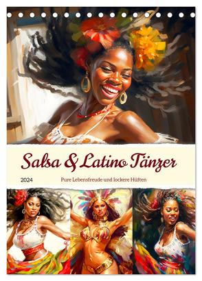 Salsa & Latino Tänzer. Pure Lebensfreude und lockere Hüften (Tischkalender 2024 DIN A5 hoch), CALVENDO Monatskalender von Hurley,  Rose