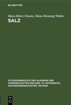 Salz von Emons,  Hans-Heinz, Walter,  Hans-Henning