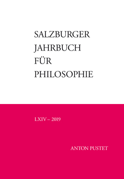 Salzburger Jahrbuch für Philosophie von Bauer,  Emmanuel J., Darge,  Rolf, Pintaric,  Drago, Schmidinger,  Heinrich