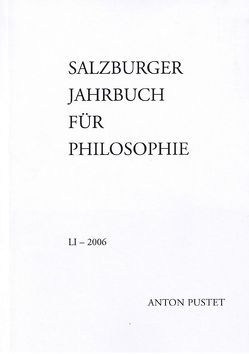 Salzburger Jahrbuch für Philosophie von Bauer,  Emmanuel J., Schmidinger,  Heinrich, Sedmak,  Clemens