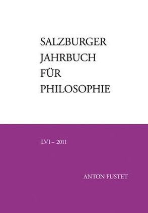 Salzburger Jahrbuch für Philosophie von Bauer,  Emmanuel J., Darge,  Rolf, Schmidinger,  Heinrich