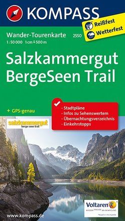 KOMPASS Wander-Tourenkarten 2550 Salzkammergut BergeSeen Trail von KOMPASS-Karten GmbH