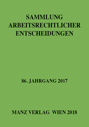 Sammlung arbeitsrechtlicher Entscheidungen von Weiss,  Dieter