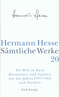 Sämtliche Werke in 20 Bänden und einem Registerband von Hesse,  Heiner, Hesse,  Hermann, Michels,  Volker, Schickling,  Marco