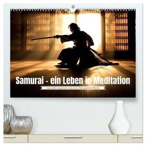 Samurai – ein Leben in Meditation (hochwertiger Premium Wandkalender 2024 DIN A2 quer), Kunstdruck in Hochglanz von Waurick,  Kerstin
