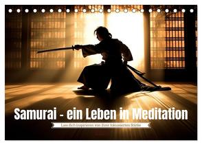 Samurai – ein Leben in Meditation (Tischkalender 2024 DIN A5 quer), CALVENDO Monatskalender von Waurick,  Kerstin