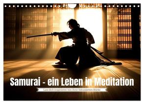 Samurai – ein Leben in Meditation (Wandkalender 2024 DIN A4 quer), CALVENDO Monatskalender von Waurick,  Kerstin