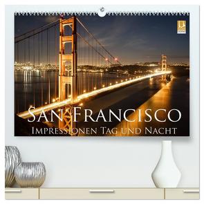 San Francisco Impressionen Tag und Nacht (hochwertiger Premium Wandkalender 2024 DIN A2 quer), Kunstdruck in Hochglanz von Marufke,  Thomas