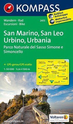 KOMPASS Wanderkarte San Marino – San Leo – Urbino – Urbania – Parco Naturale del Sasso Simone e Simoncello von KOMPASS-Karten GmbH