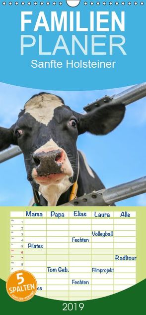 Sanfte Holsteiner – Familienplaner hoch (Wandkalender 2019 , 21 cm x 45 cm, hoch) von JF Führer,  Jana