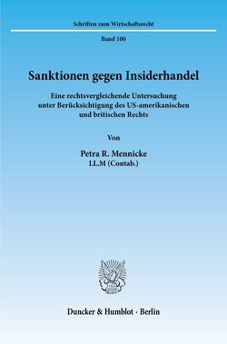 Sanktionen gegen Insiderhandel. von Mennicke,  Petra R.