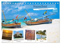 Sansibar – Tansanias Urlaubsinsel (Tischkalender 2024 DIN A5 quer), CALVENDO Monatskalender von Schwarze,  Nina
