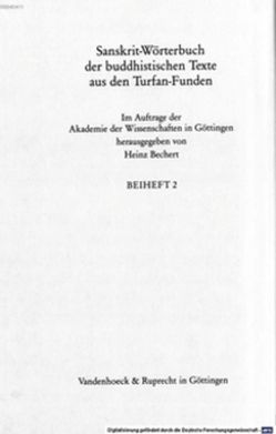 Sanskrit-Wörterbuch der buddhistischen Texte aus den Turfan-Funden. Einbanddecke zu Band II