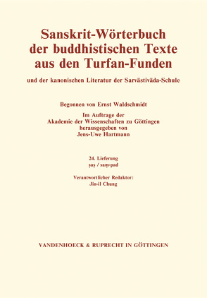 Sanskrit-Wörterbuch der buddhistischen Texte aus den Turfan-Funden. Lieferung 24 von Hartmann,  Jens-Uwe
