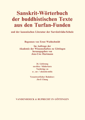Sanskrit-Wörterbuch der buddhistischen Texte aus den Turfan-Funden. Lieferung 26 von Hartmann,  Jens-Uwe