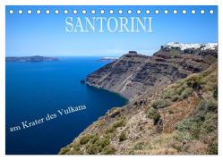 Santorini – Am Krater des Vulkans (Tischkalender 2024 DIN A5 quer), CALVENDO Monatskalender von Pfleger,  Hans