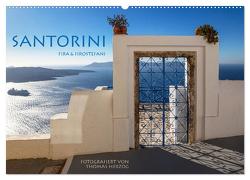 Santorini Fira & Firostefani (Wandkalender 2024 DIN A2 quer), CALVENDO Monatskalender von Herzog,  Thomas
