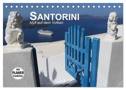 SANTORINI – Idyll auf dem Vulkan (Tischkalender 2024 DIN A5 quer), CALVENDO Monatskalender von Bleicher,  Renate