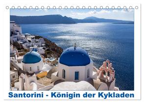 Santorini – Königin der Kykladen (Tischkalender 2024 DIN A5 quer), CALVENDO Monatskalender von meinert,  thomas