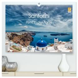 Santorini – Perle in der Ägais (hochwertiger Premium Wandkalender 2024 DIN A2 quer), Kunstdruck in Hochglanz von Photography,  Hessbeck