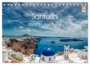 Santorini – Perle in der Ägais (Tischkalender 2024 DIN A5 quer), CALVENDO Monatskalender von Photography,  Hessbeck