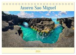 Sao Miguel Azoren – Vulkanisch geprägte Trauminsel im Atlantik (Tischkalender 2024 DIN A5 quer), CALVENDO Monatskalender von Rucker,  Michael