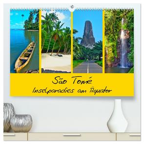 São Tomé – Inselparadies am Äquator (hochwertiger Premium Wandkalender 2024 DIN A2 quer), Kunstdruck in Hochglanz von Plastron Pictures,  Lost
