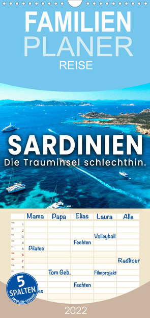 Familienplaner Sardinien – Die Trauminsel schlechthin. (Wandkalender 2022 , 21 cm x 45 cm, hoch) von SF