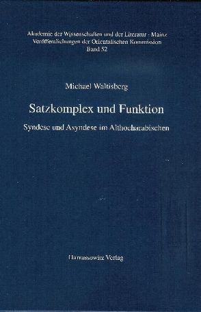 Satzkomplex und Funktion von Waltisberg,  Michael