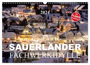 Sauerländer Fachwerkidylle (Wandkalender 2024 DIN A3 quer), CALVENDO Monatskalender von Bücker,  Heidi