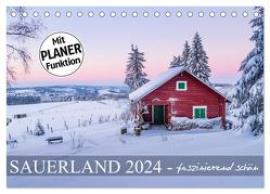 Sauerland – faszinierend schön (Tischkalender 2024 DIN A5 quer), CALVENDO Monatskalender von Bücker,  Heidi