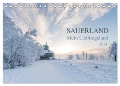 Sauerland – Mein Lieblingsland (Tischkalender 2024 DIN A5 quer), CALVENDO Monatskalender von Bücker,  Heidi