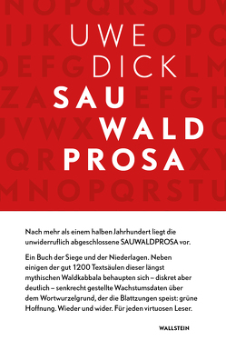 Sauwaldprosa von Dick,  Uwe