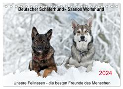 Schäferhund – Saarlos Wolfshund (Tischkalender 2024 DIN A5 quer), CALVENDO Monatskalender von Schiller,  Petra