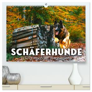 Schäferhunde – Die gutmütigen Wegbegleiter. (hochwertiger Premium Wandkalender 2024 DIN A2 quer), Kunstdruck in Hochglanz von SF,  SF