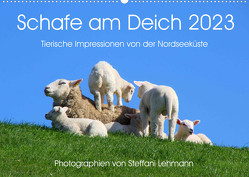 Schafe am Deich 2023. Tierische Impressionen von der Nordseeküste (Wandkalender 2023 DIN A2 quer) von Lehmann,  Steffani