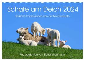 Schafe am Deich 2024. Tierische Impressionen von der Nordseeküste (Wandkalender 2024 DIN A2 quer), CALVENDO Monatskalender von Lehmann,  Steffani